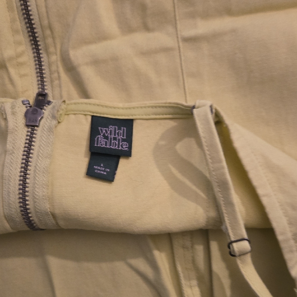 Wild Fable Light Yellow Zip-Up Jacket